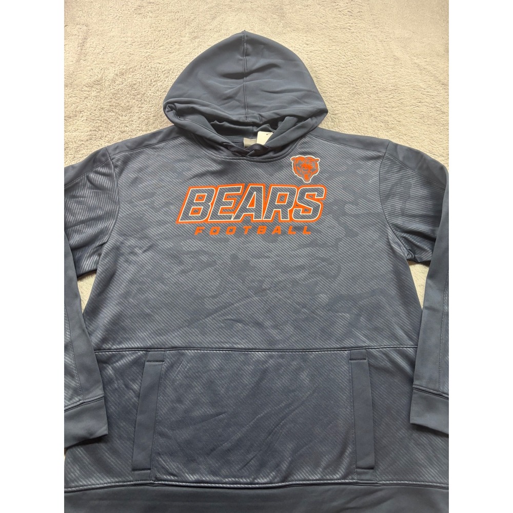Chicago‎ Bears NFL Football Hoodie Mens XL Navy Blue Camo Performance Pullover